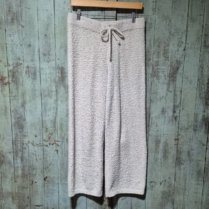 Olivia Sky Textured Cream Wide Leg Pants